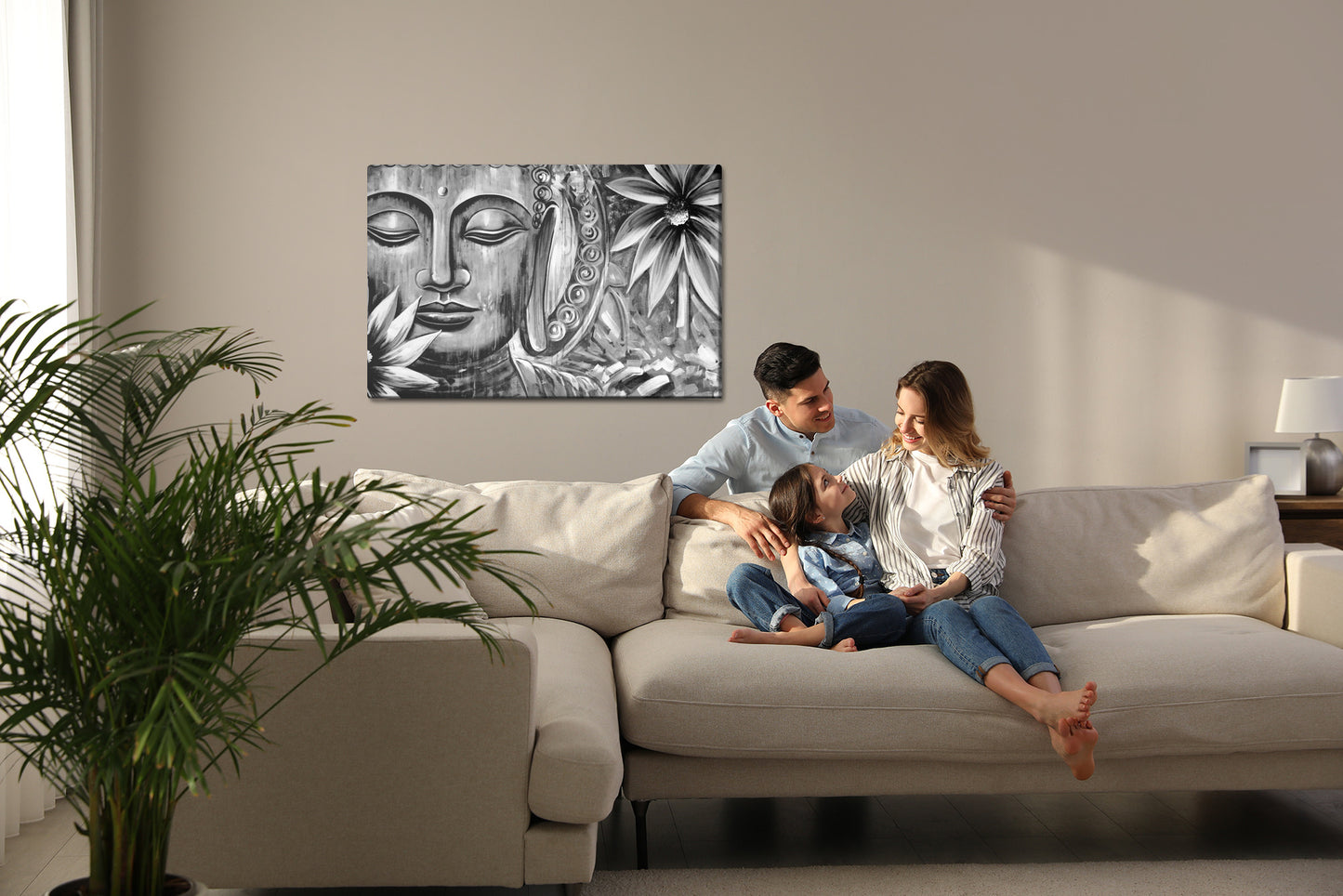 Obraz Na Płótnie Budda – spokojna dekoracja do wnętrz boho, zen i minimalistycznych. – widok 6