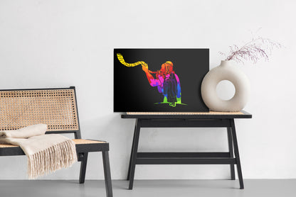 Obraz Na Płótnie Żyd Dmący W Szofar – refleksyjny portret kulturowy do wnętrz klasycznych i eklektycznych – widok 5
