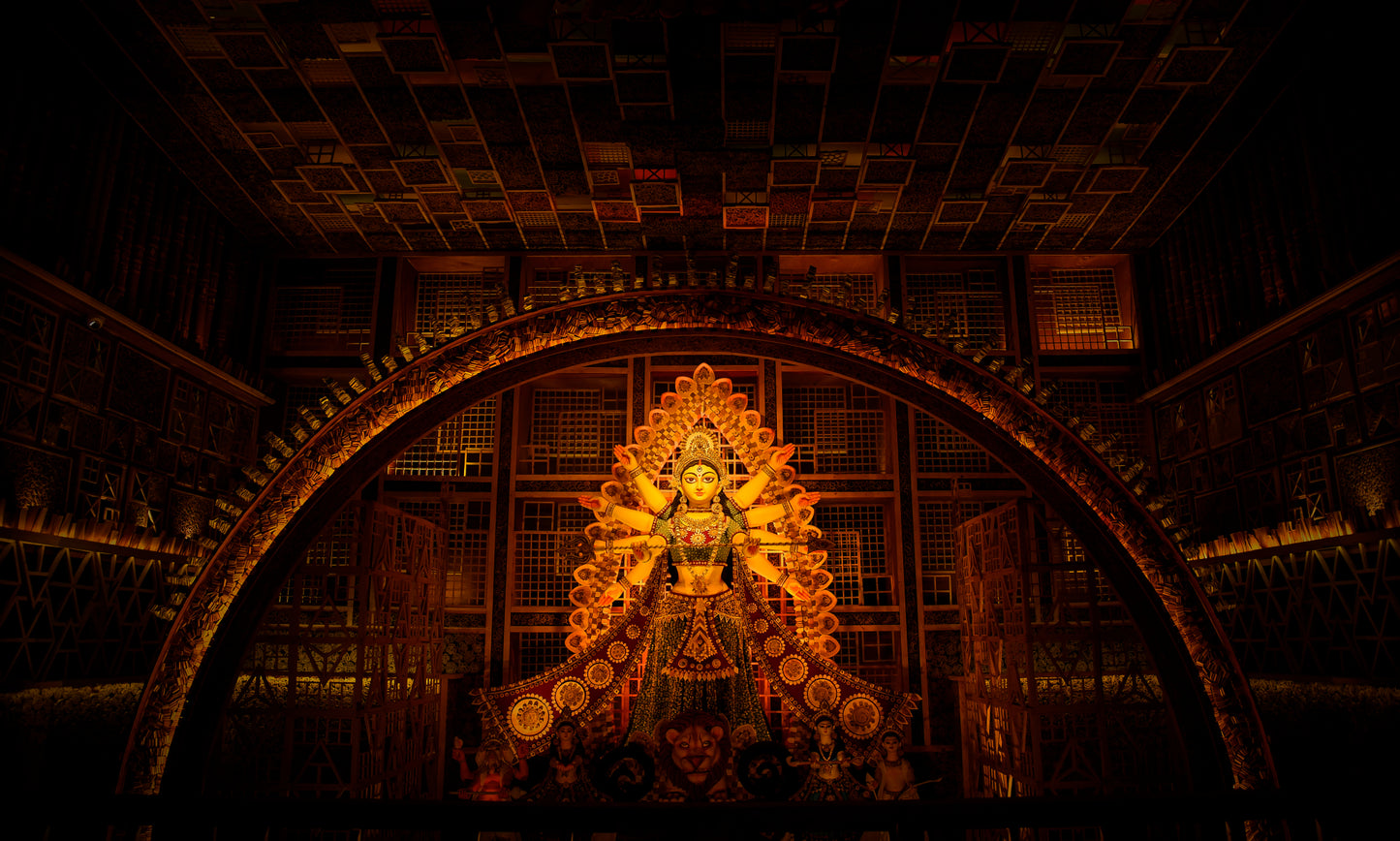 Obraz Na Płótnie Bogini Durga – mistyczny klimat do wnętrz boho, eklektycznych i orientalnych 100x70