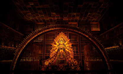 Obraz Na Płótnie Bogini Durga – mistyczny klimat do wnętrz boho, eklektycznych i orientalnych 100x70