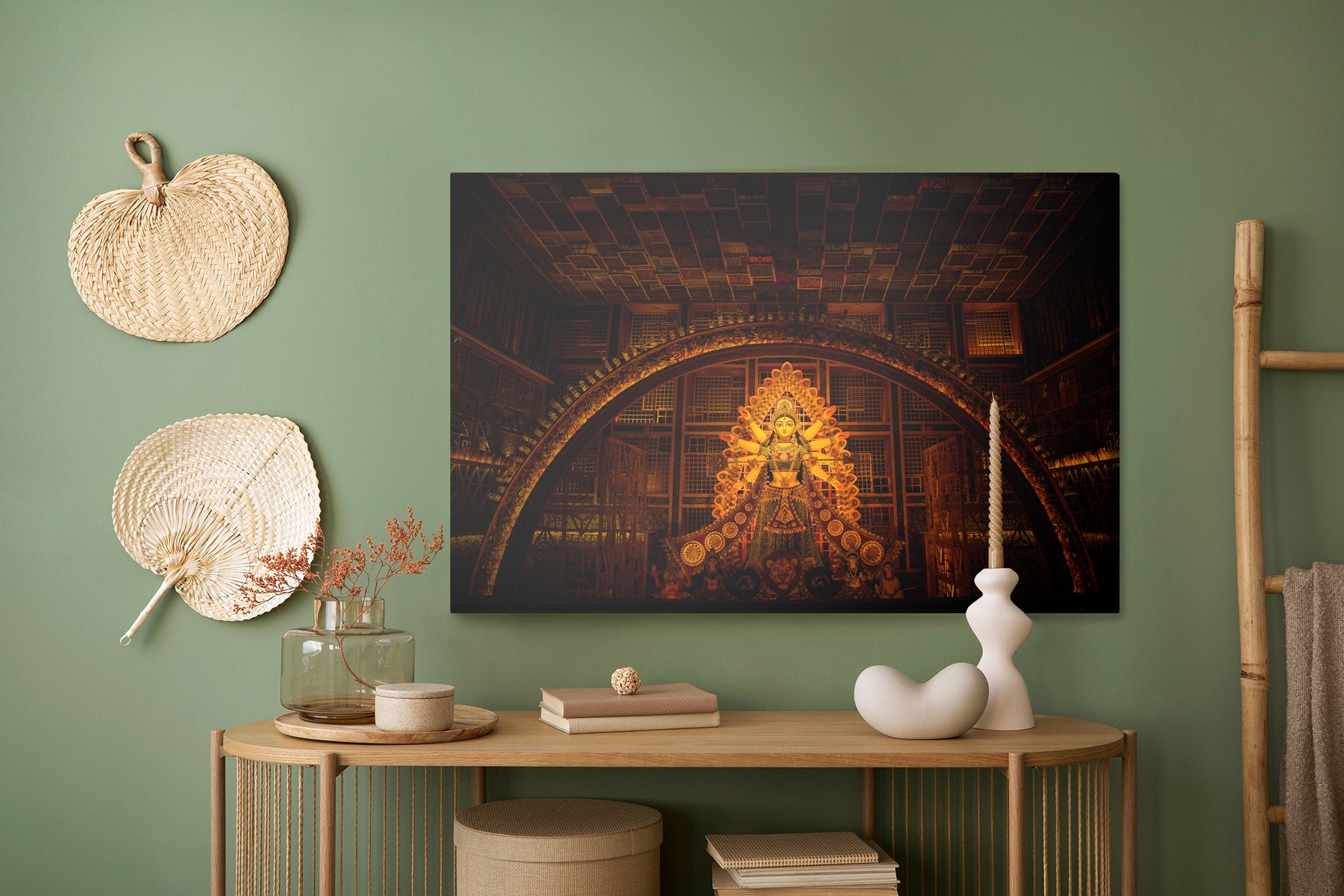 Obraz Na Płótnie Bogini Durga – mistyczny klimat do wnętrz boho, eklektycznych i orientalnych – widok 4