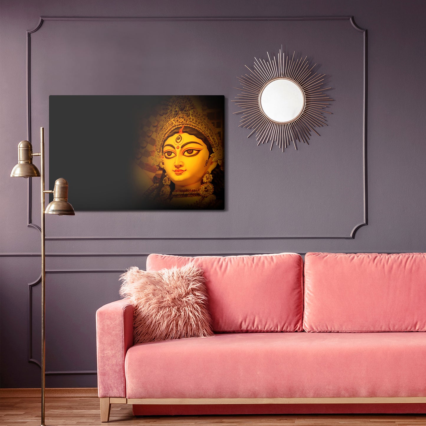 Obraz Na Płótnie Bogini Durga – mistyczny portret do wnętrz boho, eklektycznych i orientalnych. – widok 3