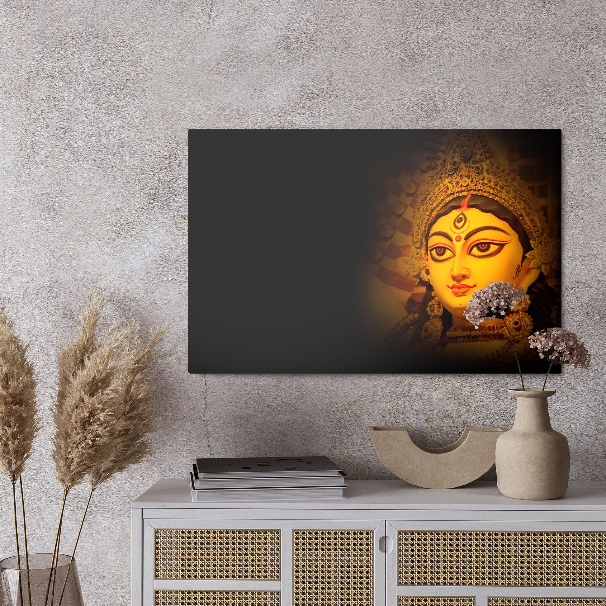 Obraz Na Płótnie Bogini Durga – mistyczna symbolika do wnętrz boho, etnicznych i orientalnych – widok 2
