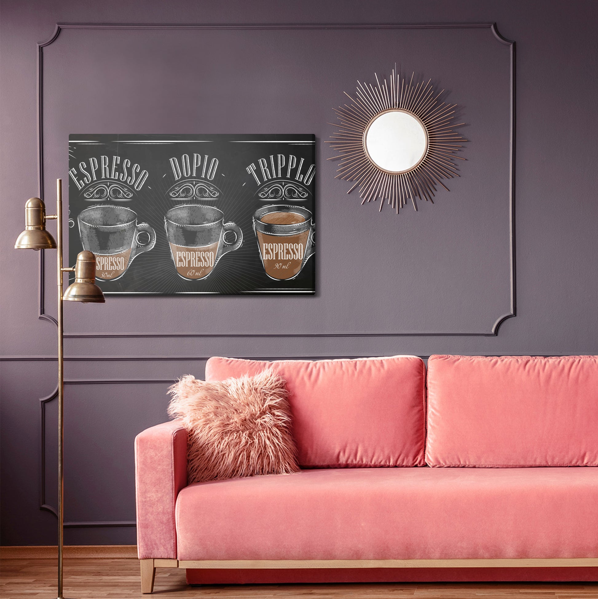 Obraz Na Płótnie Kawa Espresso – elegancki akcent retro do wnętrz loftowych, industrialnych i nowoczesnych – widok 3