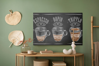 Obraz Na Płótnie Kawa Espresso – ciepły akcent do wnętrz vintage, loftowych i nowoczesnych – widok 4
