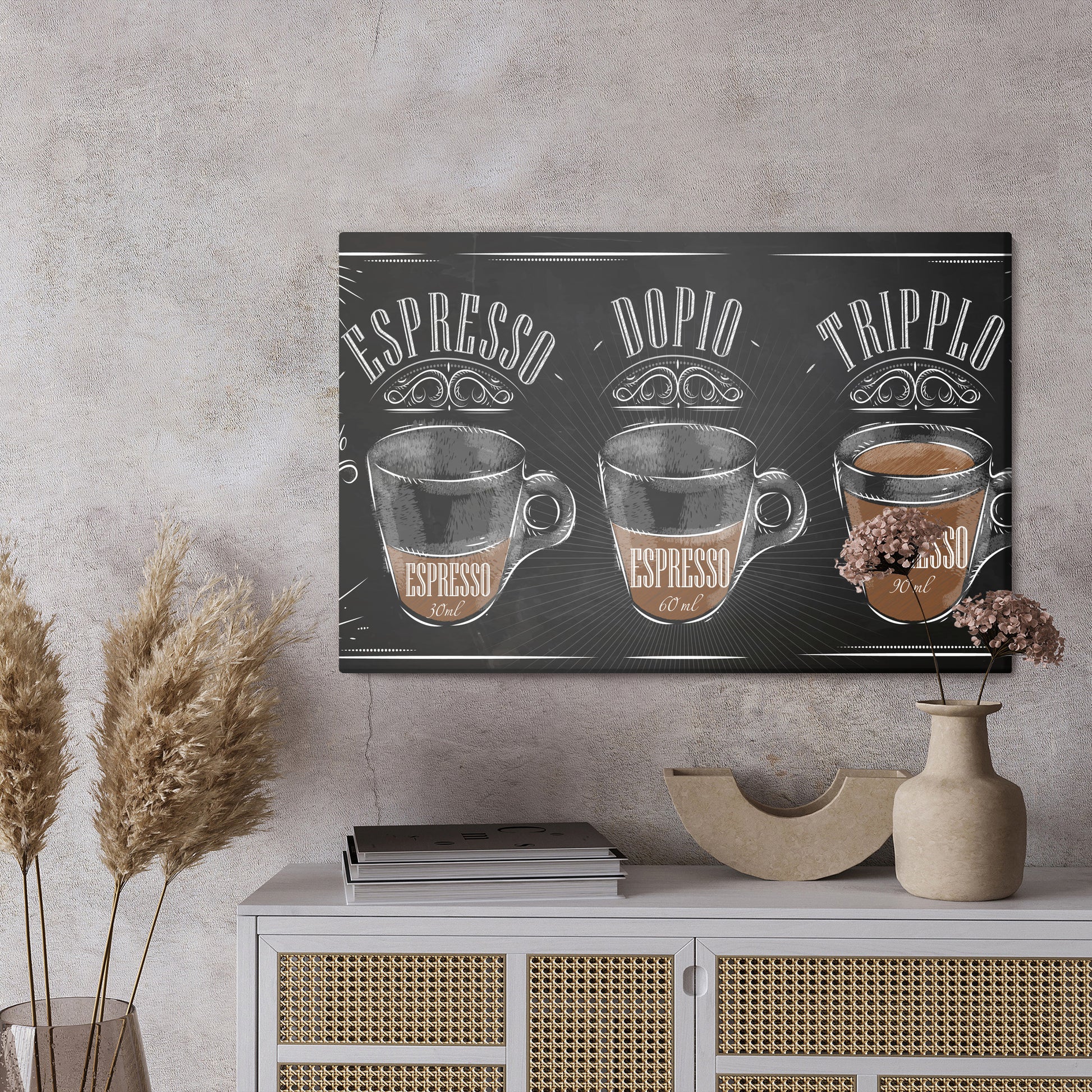 Obraz Na Płótnie Kawa Espresso – ciepły akcent do wnętrz vintage, loftowych i nowoczesnych – widok 2