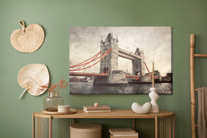 Obraz Na Płótnie Tower Bridge w Londynie – nostalgiczny pejzaż miejski do wnętrz klasycznych, industrialnych i vintage. – widok 4