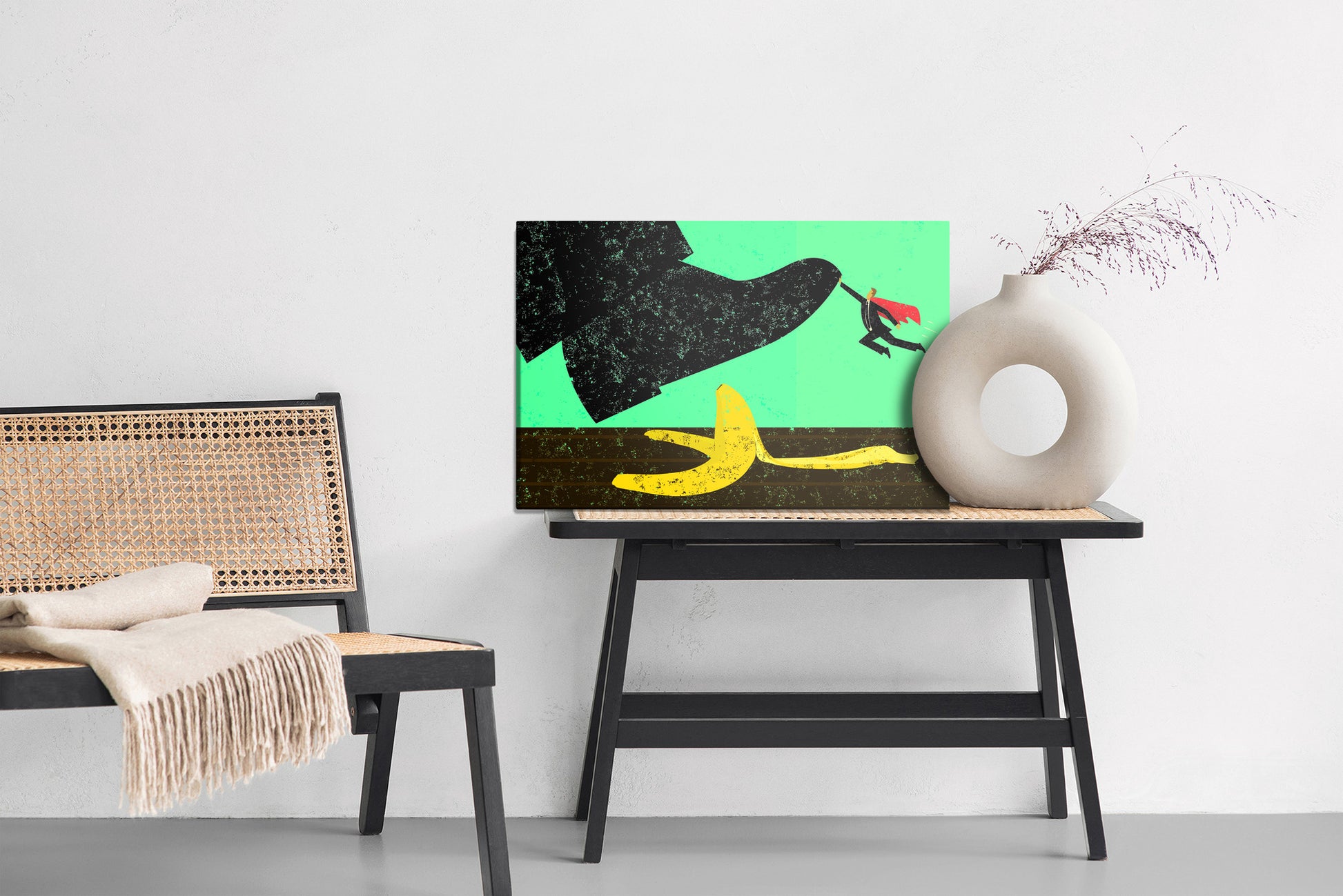 Obraz Na Płótnie Superbohater i Skórka Banana – retro pop-art do wnętrz Pop Art i Retro – widok 5