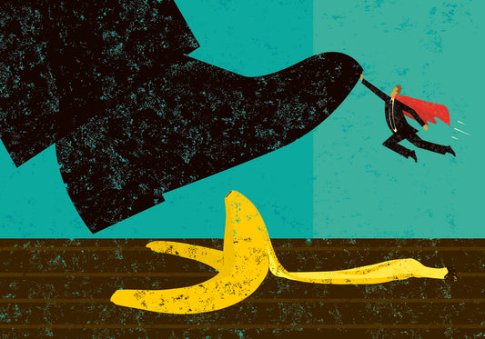 Obraz Na Płótnie Superbohater i Skórka Banana – retro pop-art do wnętrz Pop Art i Retro 100x70