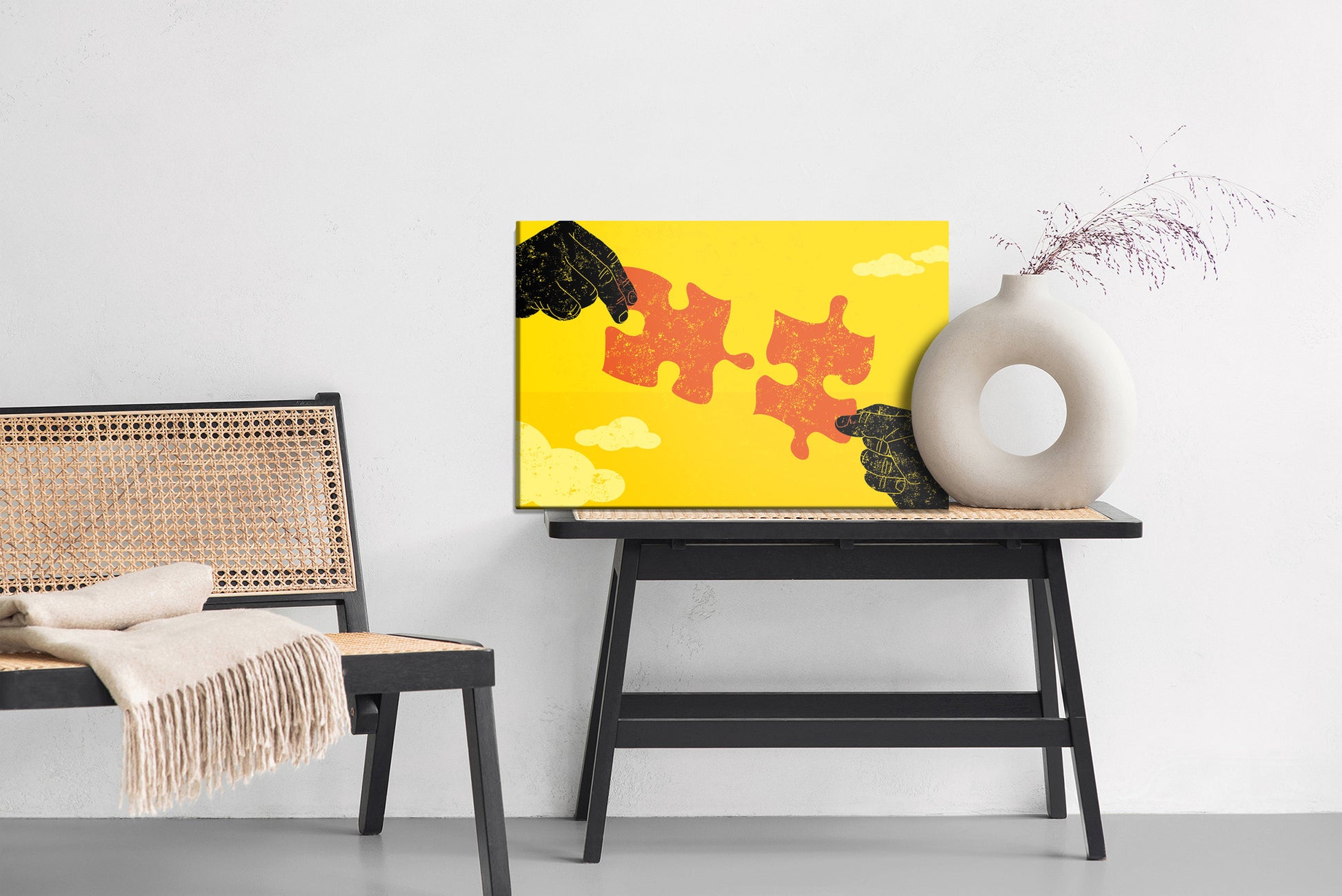 Obraz Na Płótnie Stare Puzzle – Nostalgiczna Kompozycja do wnętrz vintage, loft i eklektycznych – widok 5