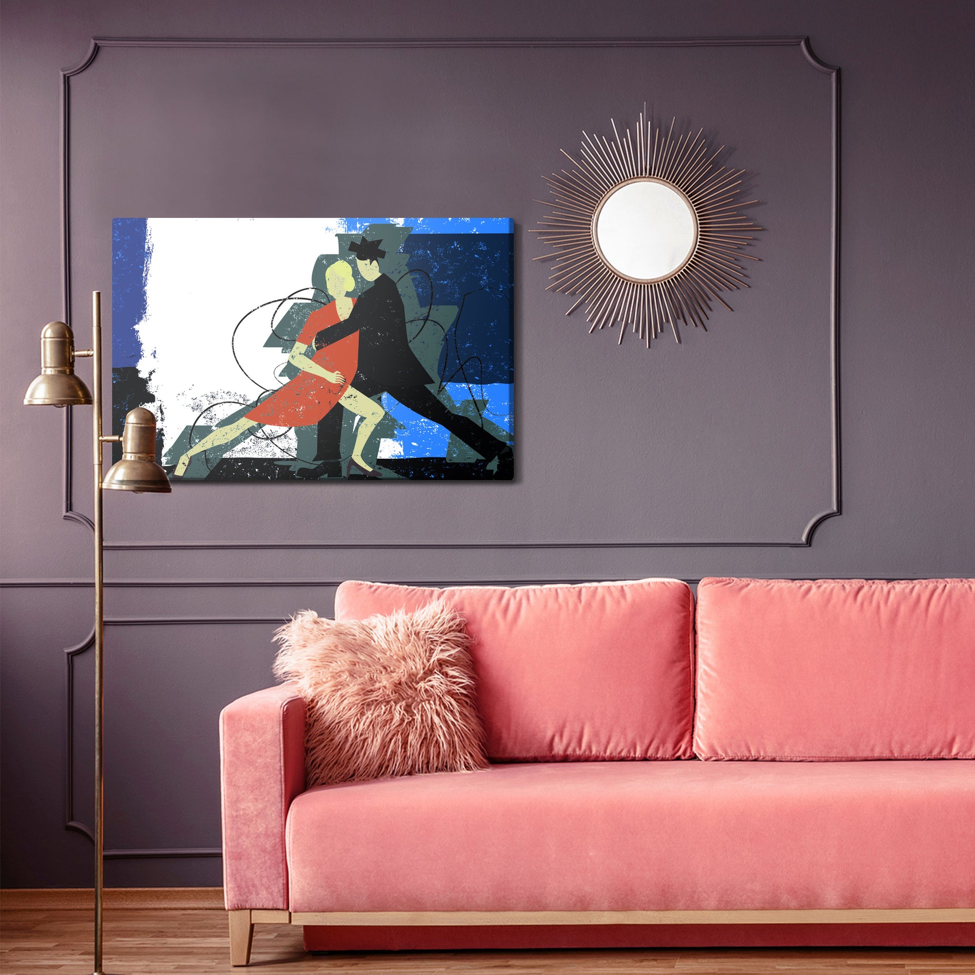 Obraz Na Płótnie Tańcząca Para – elegancka nostalgia retro do wnętrz Mid-century, Retro i Eclectic – widok 3