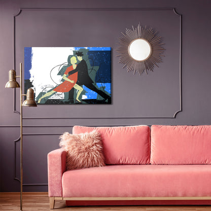 Obraz Na Płótnie Tańcząca Para – elegancka nostalgia retro do wnętrz Mid-century, Retro i Eclectic – widok 3