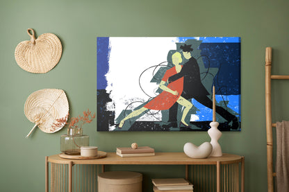 Obraz Na Płótnie Tańcząca Para – elegancka nostalgia retro do wnętrz Mid-century, Retro i Eclectic – widok 4