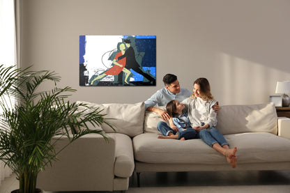 Obraz Na Płótnie Tańcząca Para – elegancka nostalgia retro do wnętrz Mid-century, Retro i Eclectic – widok 6