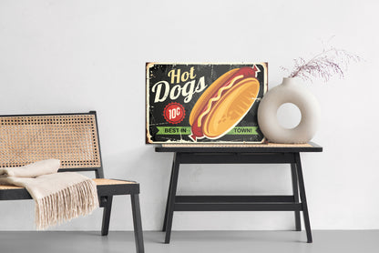 Obraz Na Płótnie Hot Dogi Vintage – retro akcent do wnętrz industrialnych i eklektycznych – widok 5