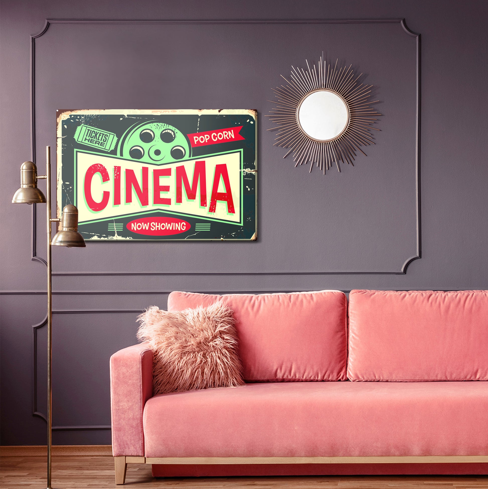 Obraz Na Płótnie Napisy Do Kina Retro – nostalgiczny akcent do wnętrz Art Deco i Vintage. – widok 3