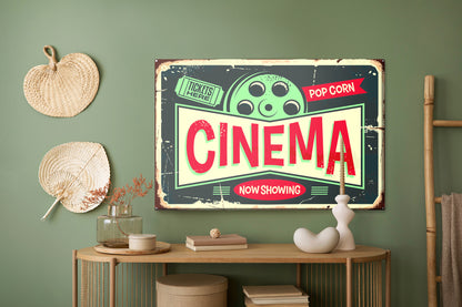 Obraz Na Płótnie Plakat Filmowy Retro – klasyczny akcent do wnętrz industrialnych i retro – widok 4