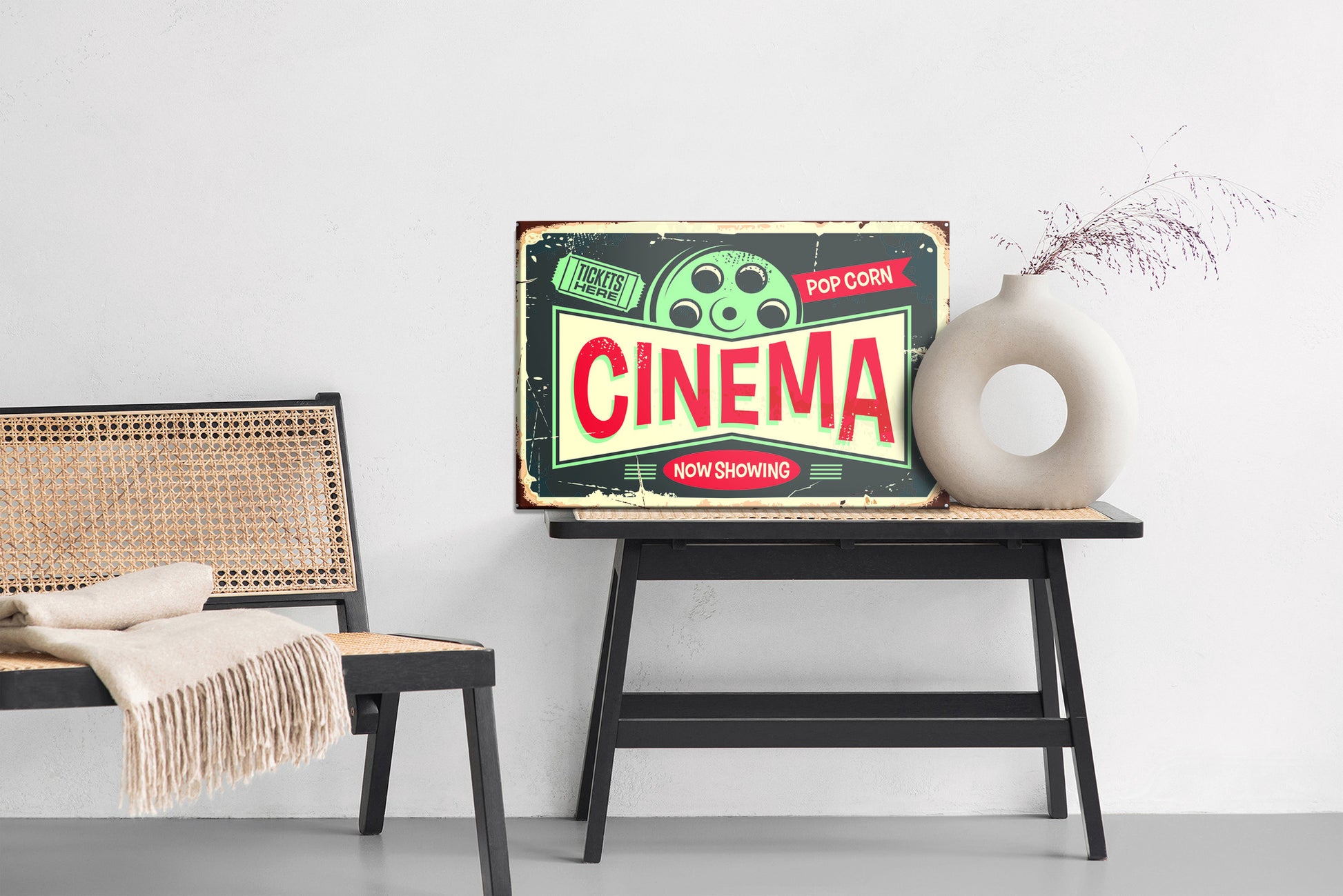 Obraz Na Płótnie Napisy Do Kina Retro – nostalgiczny akcent do wnętrz Art Deco i Vintage. – widok 5