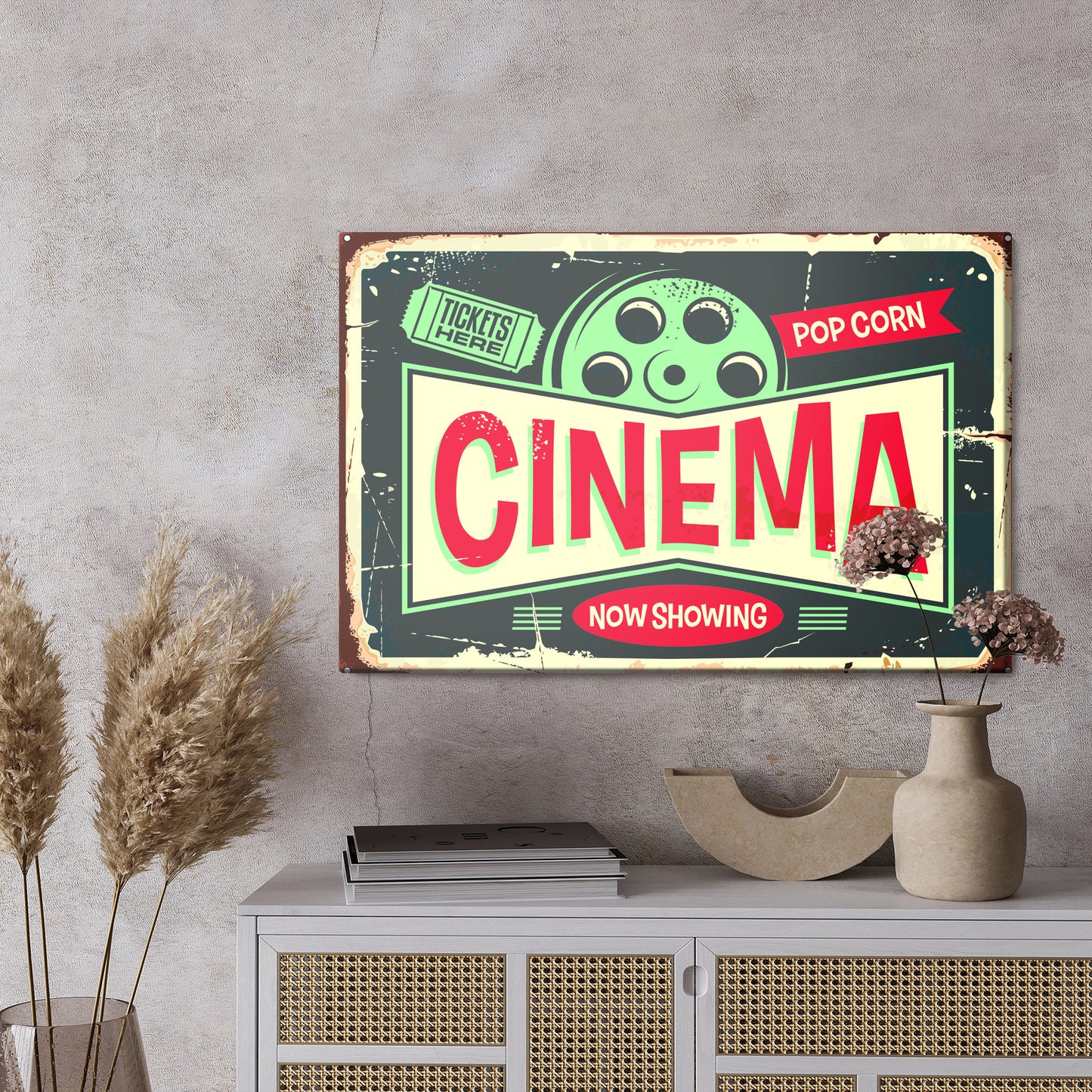 Obraz Na Płótnie Napisy Do Kina Retro – nostalgiczny akcent do wnętrz Art Deco i Vintage. – widok 2