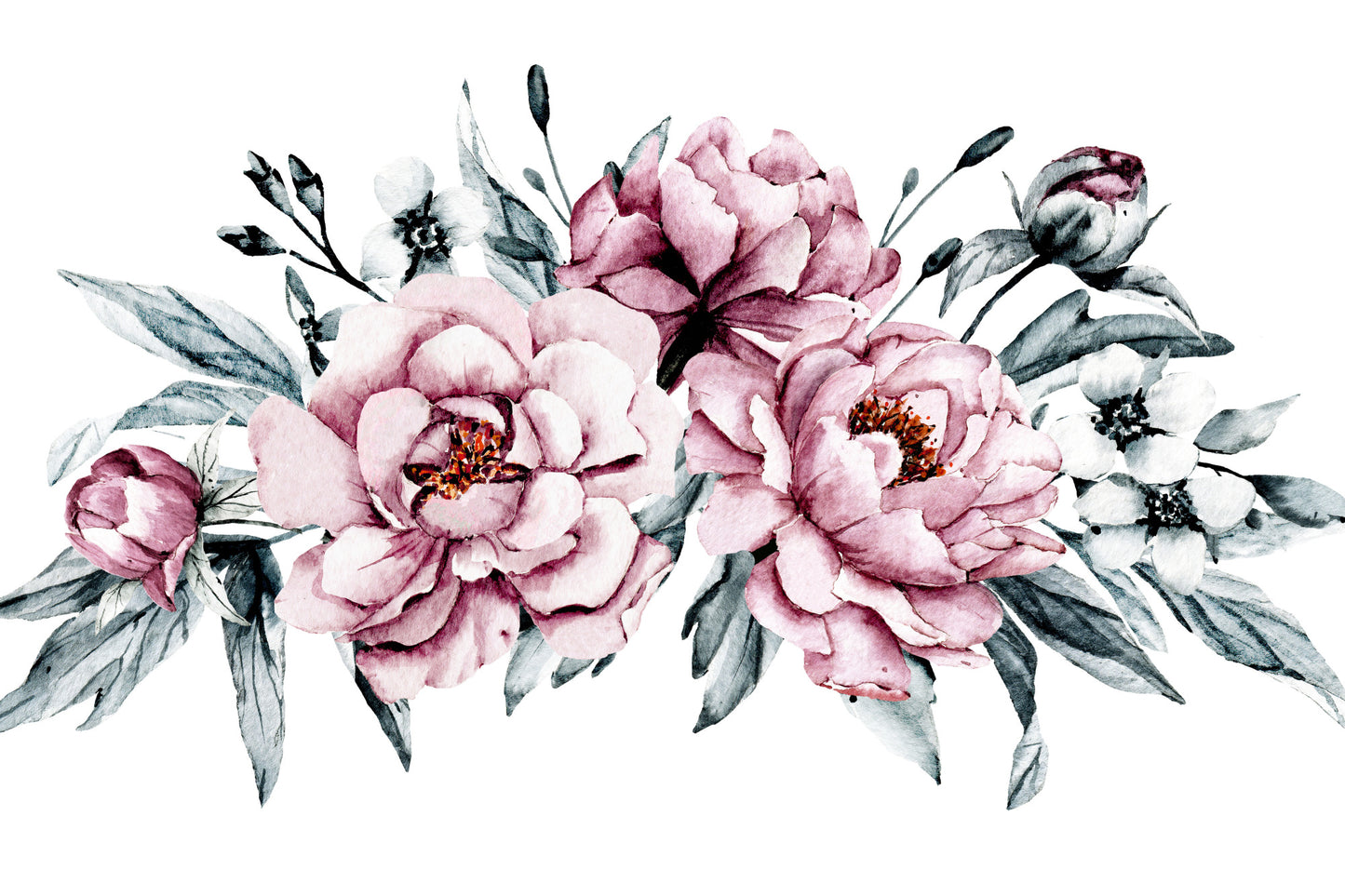 Obraz Na Płótnie Kwiaty Piwonii – romantyczna dekoracja do wnętrz klasycznych, glamour i shabby chic 120x80