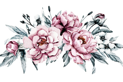 Obraz Na Płótnie Kwiaty Piwonii – romantyczna dekoracja do wnętrz klasycznych, glamour i shabby chic 120x80