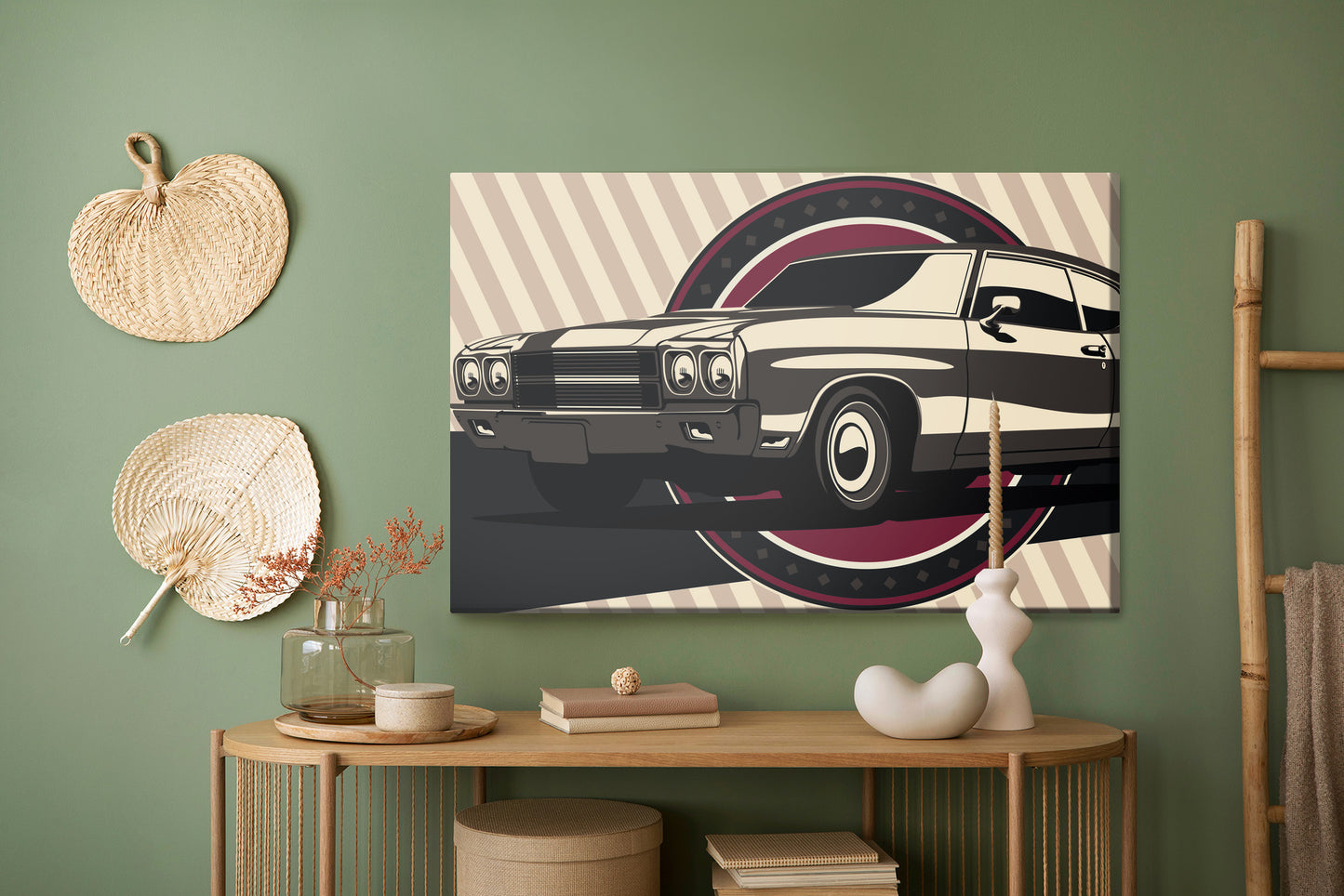 Obraz Na Płótnie Klasyczny Muscle Car Retro – ikona motoryzacji do wnętrz industrialnych i loftowych – widok 4