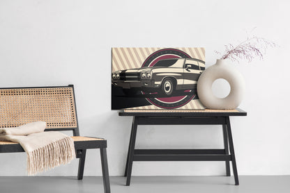 Obraz Na Płótnie Klasyczny Muscle Car Retro – ikona motoryzacji do wnętrz industrialnych i loftowych – widok 5
