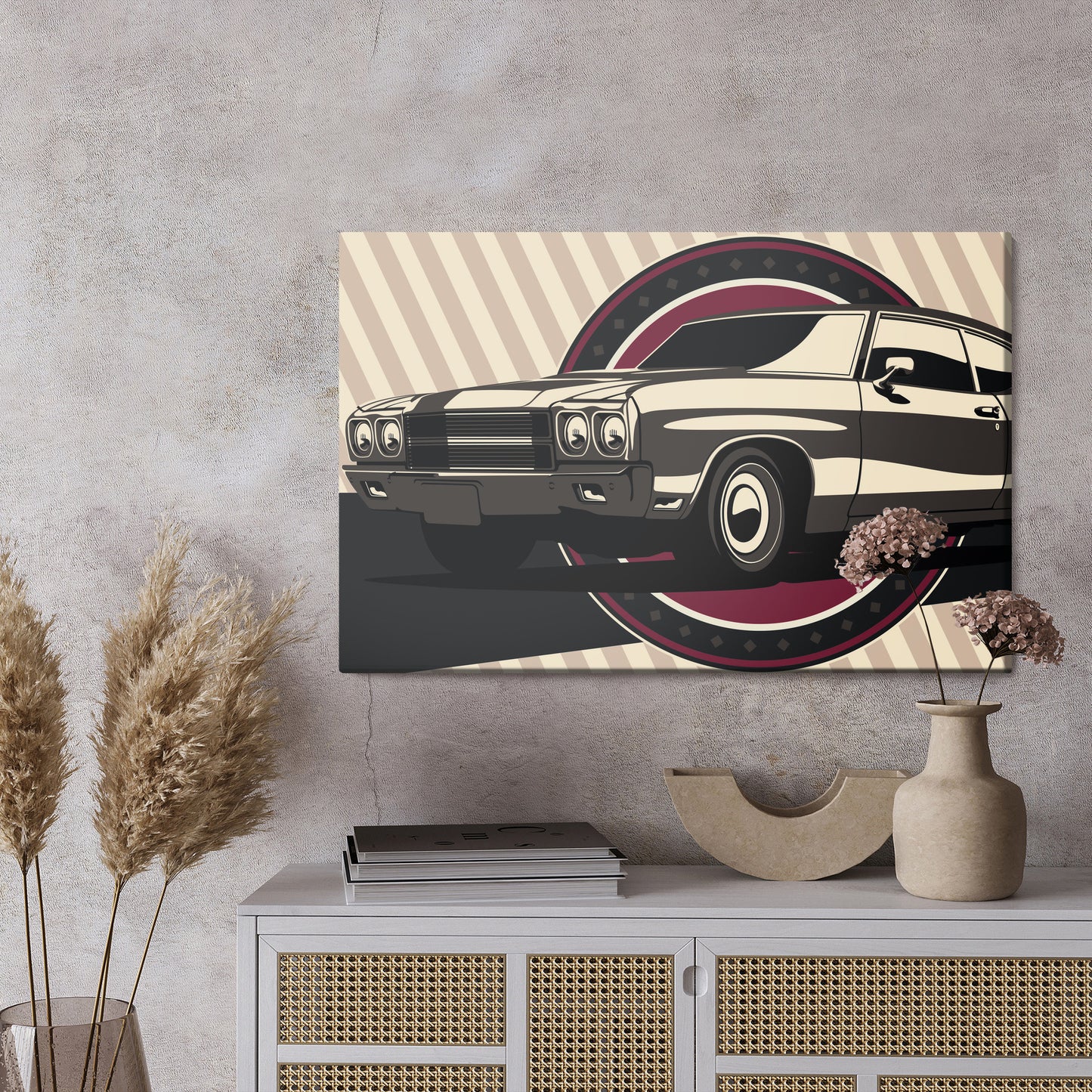 Obraz Na Płótnie Klasyczny Muscle Car Retro – ikona motoryzacji do wnętrz industrialnych i loftowych – widok 2