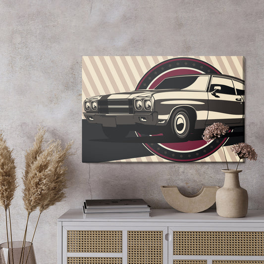 Obraz Na Płótnie Klasyczny Muscle Car Retro – ikona motoryzacji do wnętrz industrialnych i loftowych – widok 2