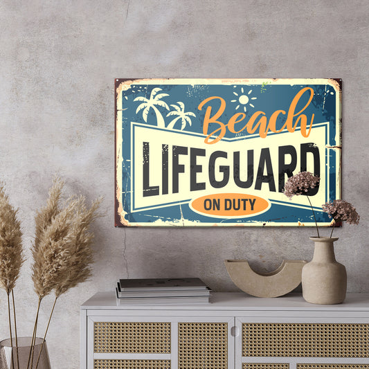 Obraz Na Płótnie Typografia Plażowa – nadmorski klimat w stylu vintage do wnętrz coastal, boho i scandi – widok 2