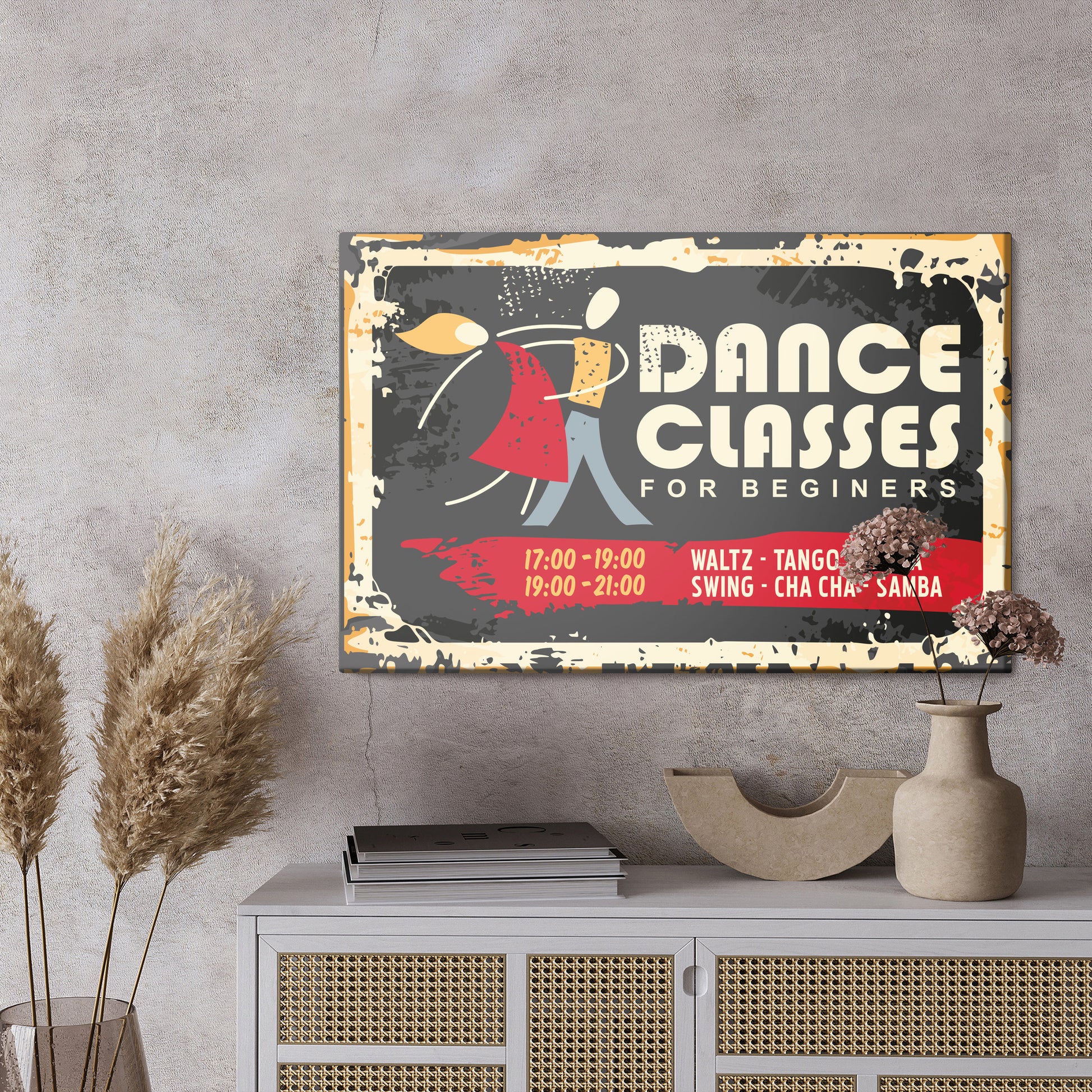 Obraz Na Płótnie Tancerze Retro – dynamiczna scena vintage do wnętrz Art Deco, eklektycznych i vintage – widok 2