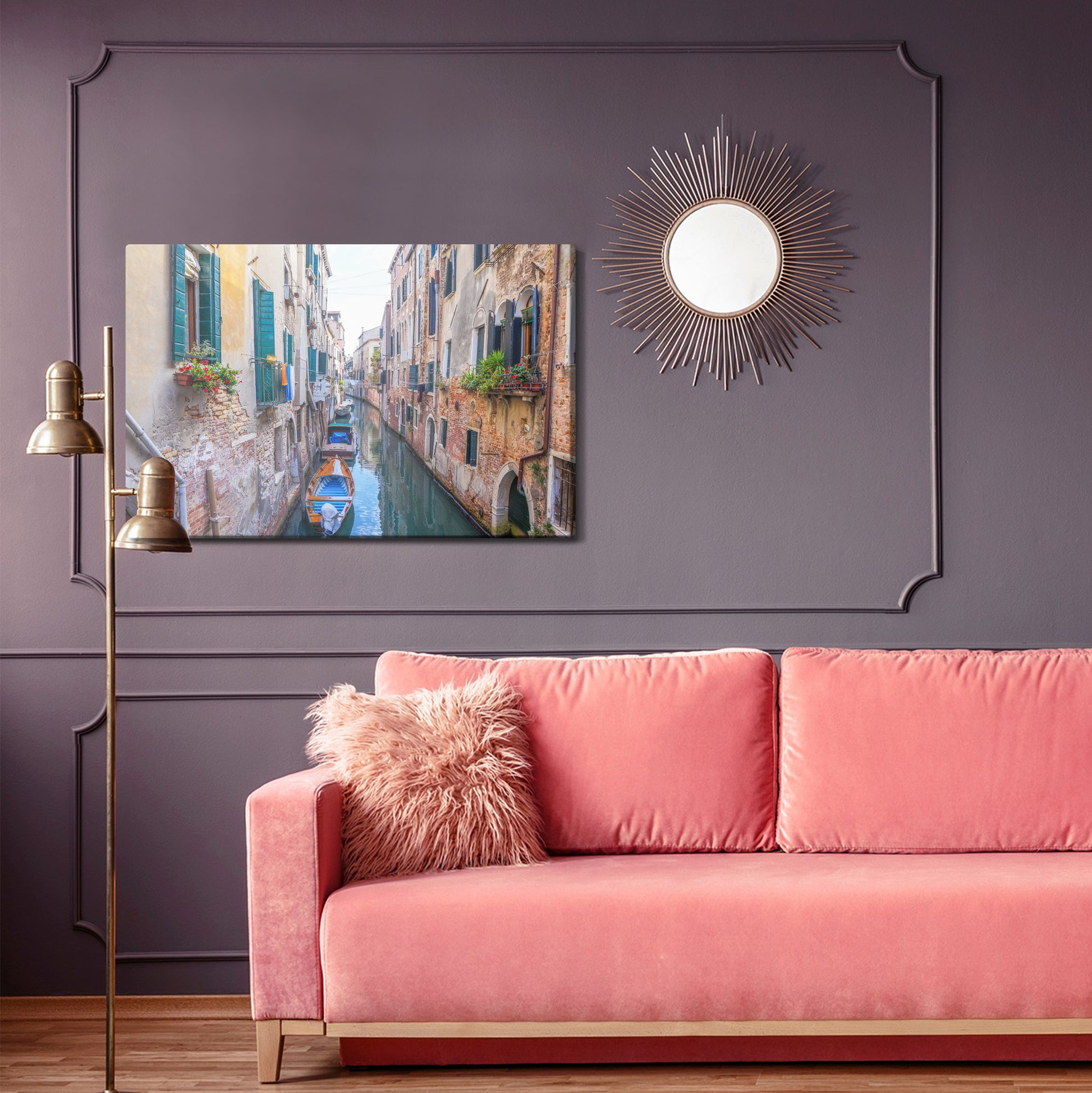 Obraz Na Płótnie Weneckie Widoki – romantyczny pejzaż do wnętrz klasycznych, glamour i retro – widok 3