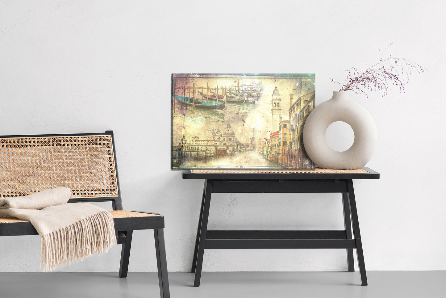 Obraz Na Płótnie Wenecja – Pejzaż vintage do wnętrz klasycznych, retro i art déco – widok 5