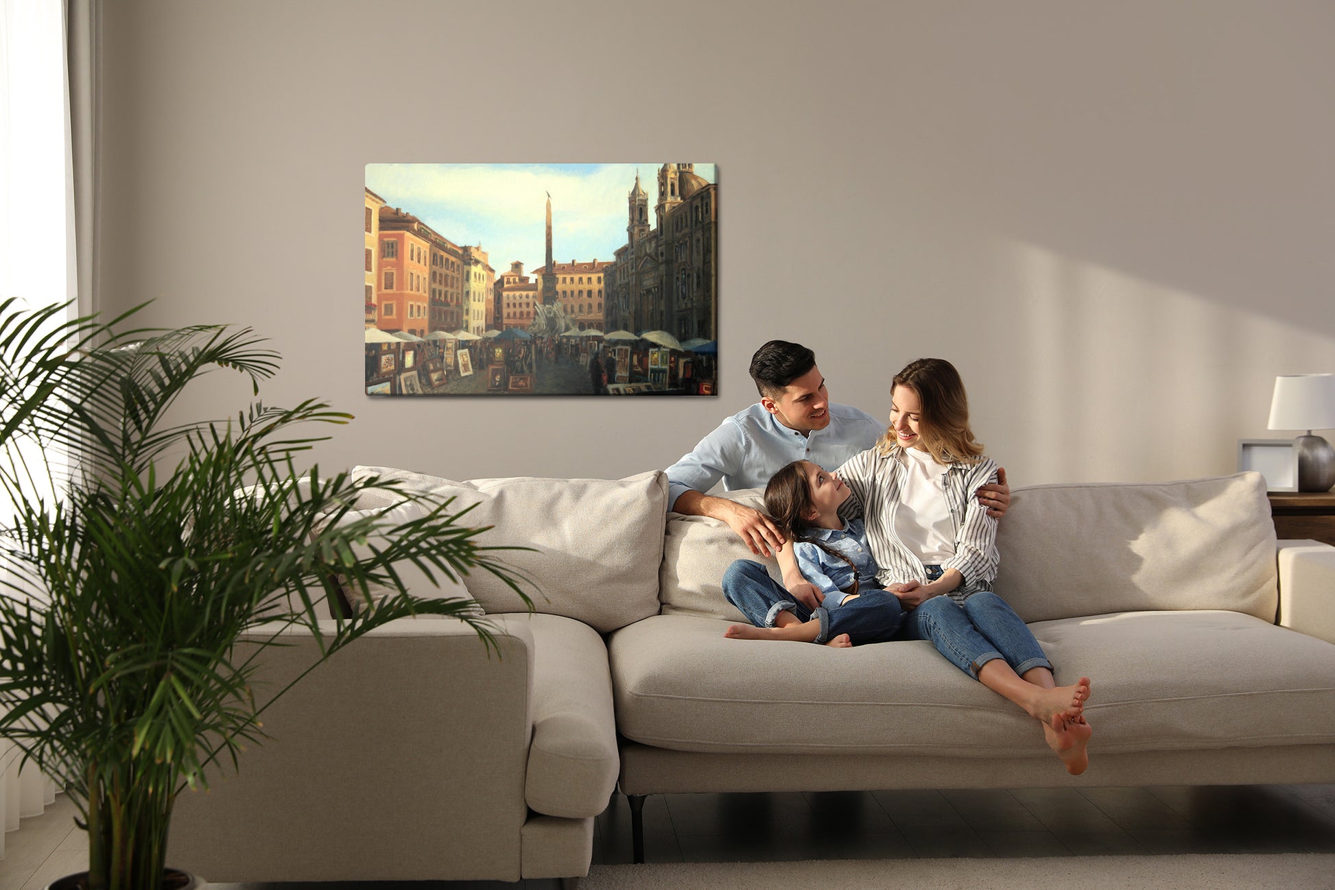 Obraz Na Płótnie Rzym Nocą – nastrojowy pejzaż miejski w ciemnych barwach do wnętrz loft i modern – widok 6