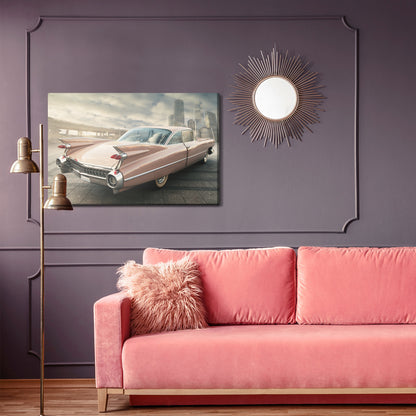Obraz Na Płótnie Samochód Vintage – elegancka dekoracja w sepii do wnętrz loft i retro – widok 3