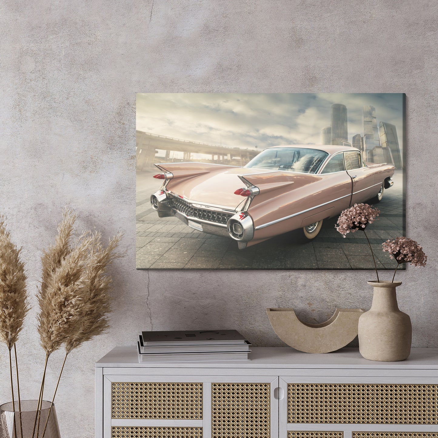 Obraz Na Płótnie Samochód Vintage – elegancka dekoracja w sepii do wnętrz loft i retro – widok 2