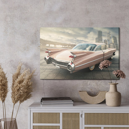 Obraz Na Płótnie Samochód Vintage – elegancka dekoracja w sepii do wnętrz loft i retro – widok 2