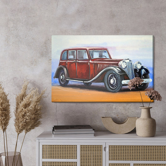 Obraz Na Płótnie Zabytkowy Samochód – ikona motoryzacji do wnętrz industrialnych i retro – widok 2
