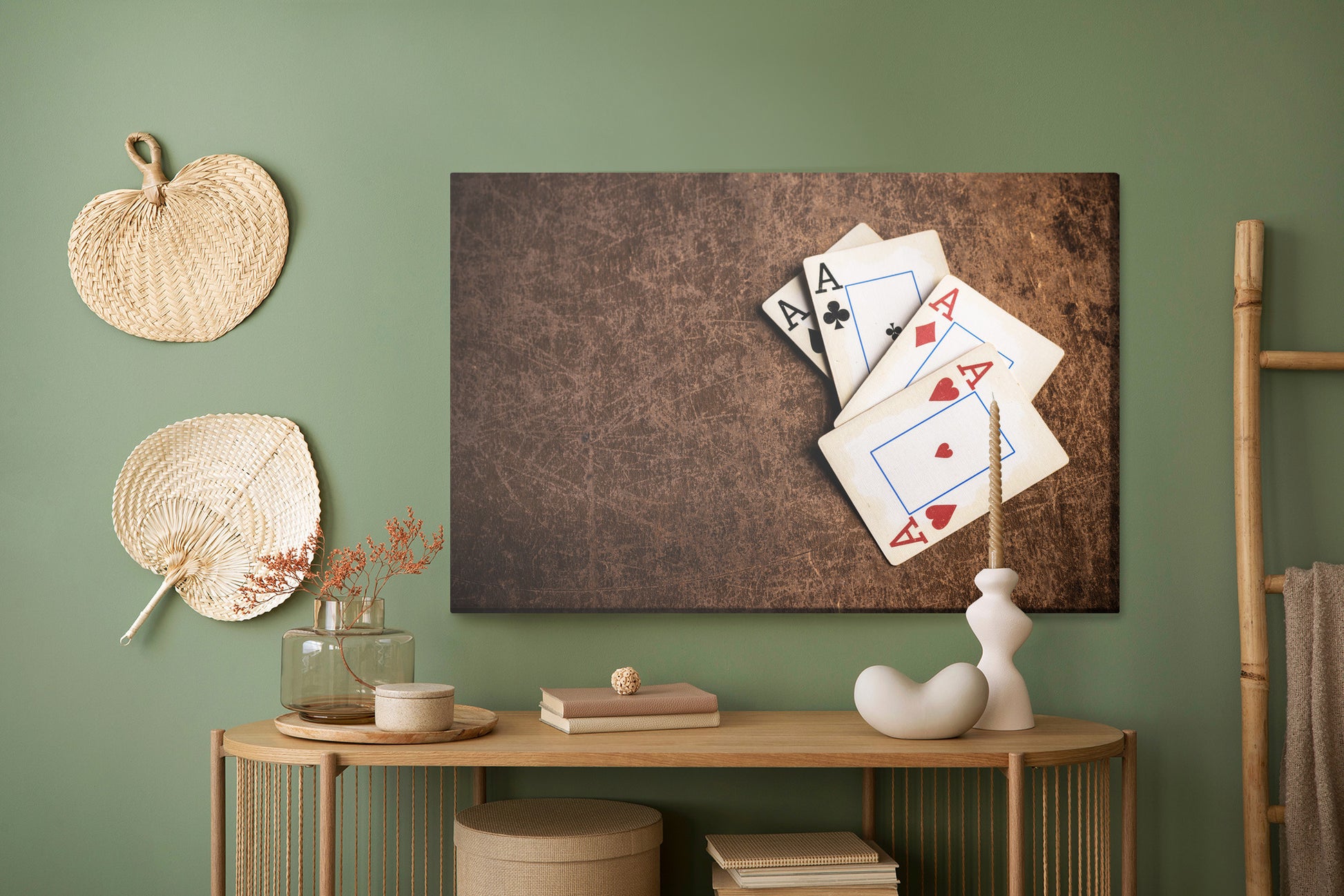Obraz Na Płótnie Stare Karty – retro elegancja do wnętrz klasycznych, vintage i gabinetowych. – widok 4