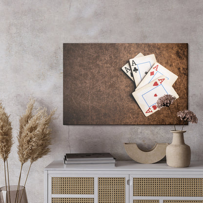 Obraz Na Płótnie Stare Karty – retro elegancja do wnętrz klasycznych, vintage i gabinetowych. – widok 2