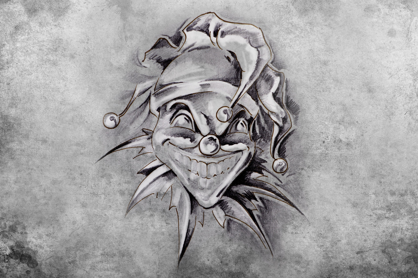 Obraz Na Płótnie Joker – Intrygujący szkic filmowy do wnętrz industrialnych i gamingowych 120x80