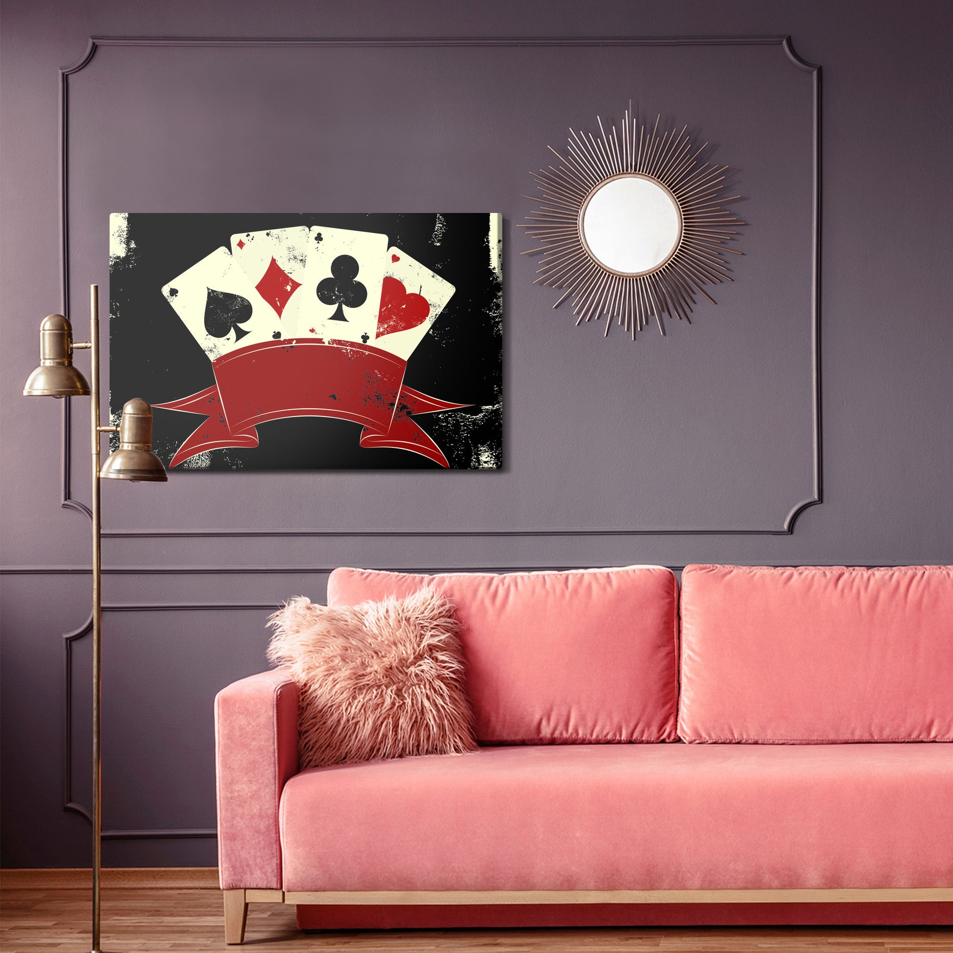 Obraz Na Płótnie Mistyczne Symbole Kart – vintage nastrój do wnętrz industrialnych, vintage i gabinetowych. – widok 3
