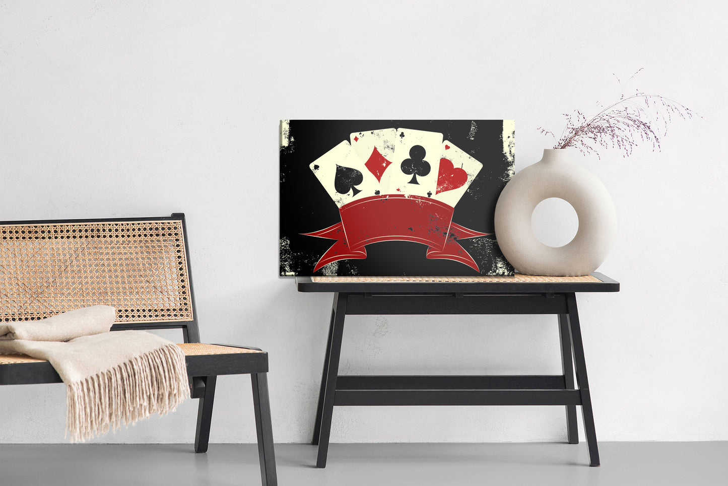 Obraz Na Płótnie Mistyczne Symbole Kart – vintage nastrój do wnętrz industrialnych, vintage i gabinetowych. – widok 5