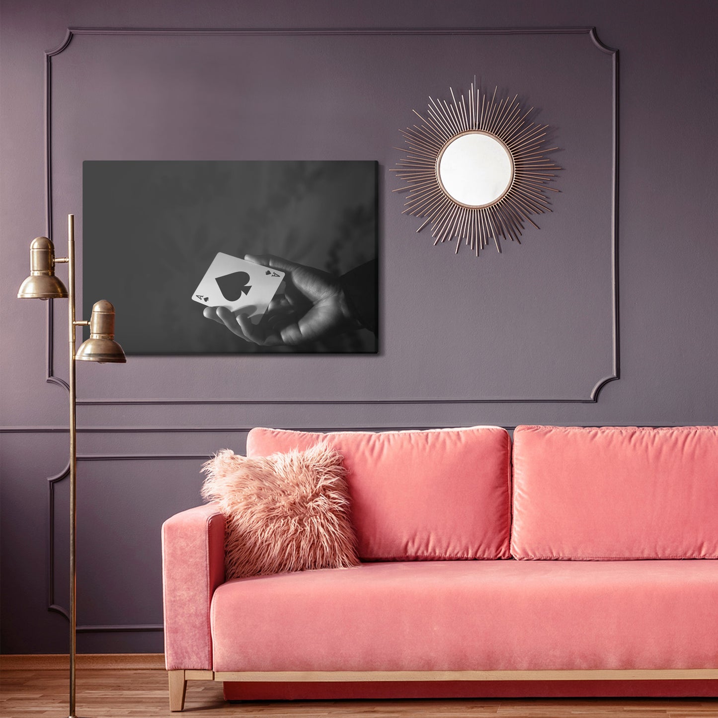 Obraz Na Płótnie As Pik – elegancki minimalistyczny akcent do wnętrz nowoczesnych, glamour i industrialnych – widok 3
