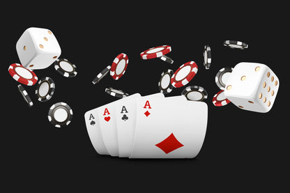 Obraz Na Płótnie Asy Pokerowe i Żetony – dynamiczny akcent do wnętrz nowoczesnych i industrialnych 100x70