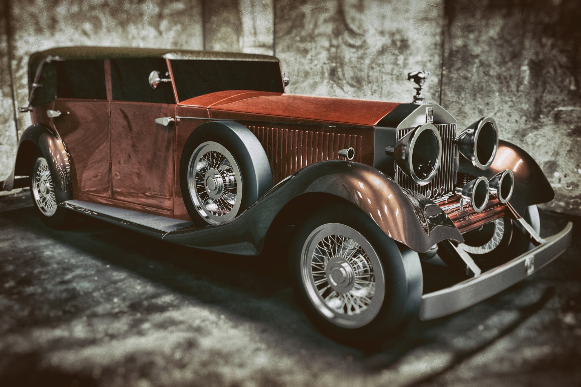 Obraz Na Płótnie Stary Samochód Retro – klimat vintage do wnętrz industrialnych i loftowych 120x80