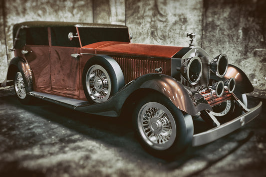 Obraz Na Płótnie Stary Samochód Retro – klimat vintage do wnętrz industrialnych i loftowych 120x80