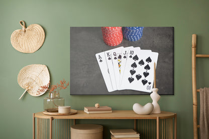 Obraz Na Płótnie Rozgrywka Pokerowa – elegancki akcent do wnętrz loftowych i nowoczesnych – widok 4