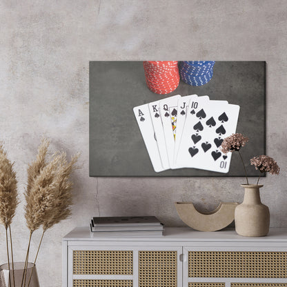 Obraz Na Płótnie Rozgrywka Pokerowa – elegancki akcent do wnętrz loftowych i nowoczesnych – widok 2