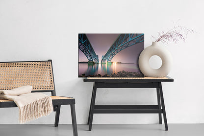 Obraz Na Płótnie Most South Grand Island Bridge – architektoniczny pejzaż do wnętrz nowoczesnych i industrialnych – widok 5